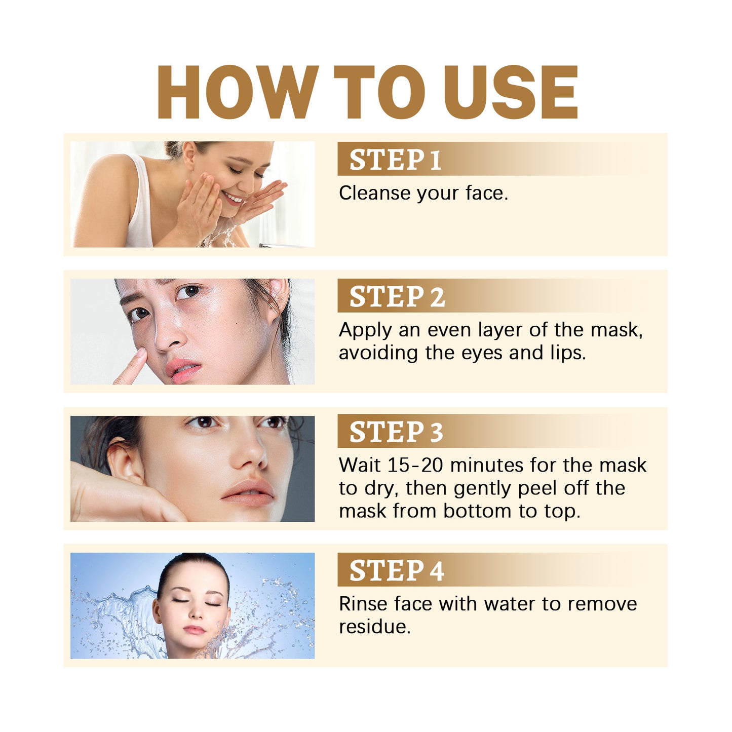 Herbal Peel-Off Mask, Pore-Shrinking Deep Gentle Cleansing Blackhead Removal Peel Mask