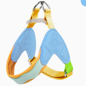 Color Vest-Style Pet Harness for Small Dogs and Cats, Anti-Escape Dog Leash, Breathable