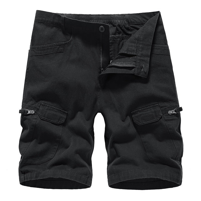 New Mens Workwear Shorts, European and American Camouflage Loose Fitting Oversized Casual Mens Capris