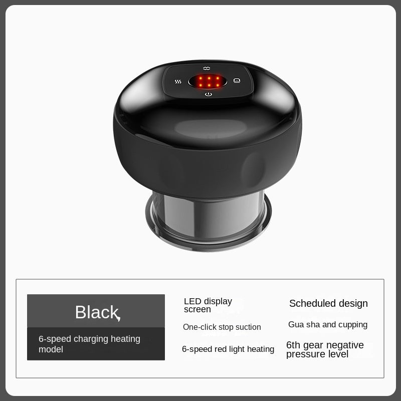 Smart Vacuum Cupping and Gua Sha Device, Electric Breathable Heating Gua Sha Tool, Meridian Therapy Massage Instrument, Suction Gua Sha Machine