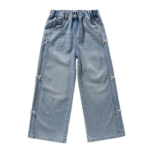 Girls' Denim Pants Leg Pants for Kids