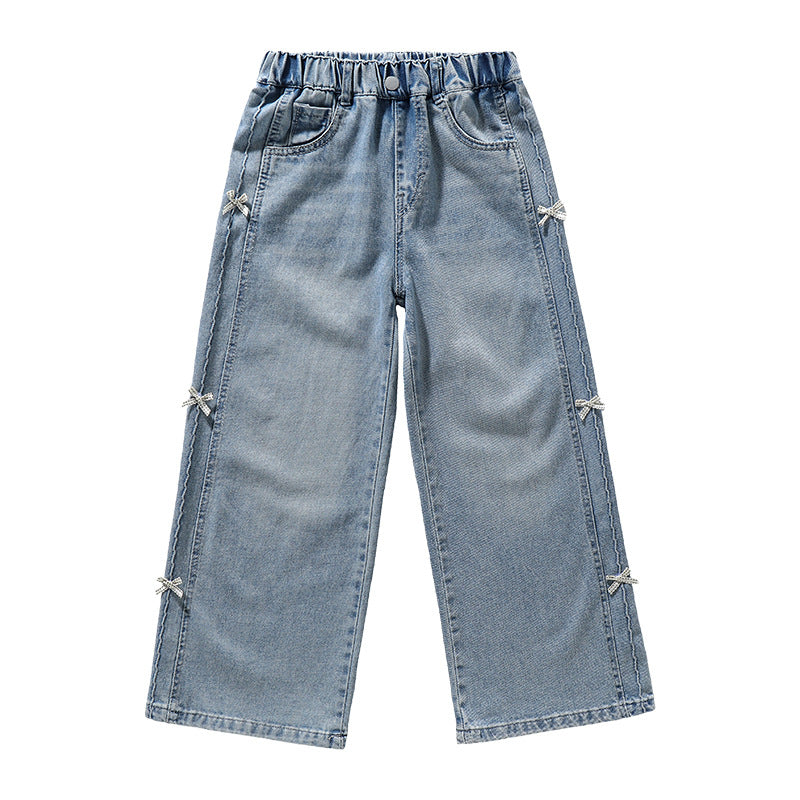 Girls' Denim Pants Leg Pants for Kids
