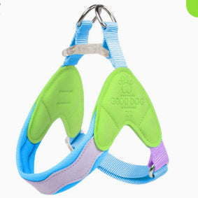 Color Vest-Style Pet Harness for Small Dogs and Cats, Anti-Escape Dog Leash, Breathable
