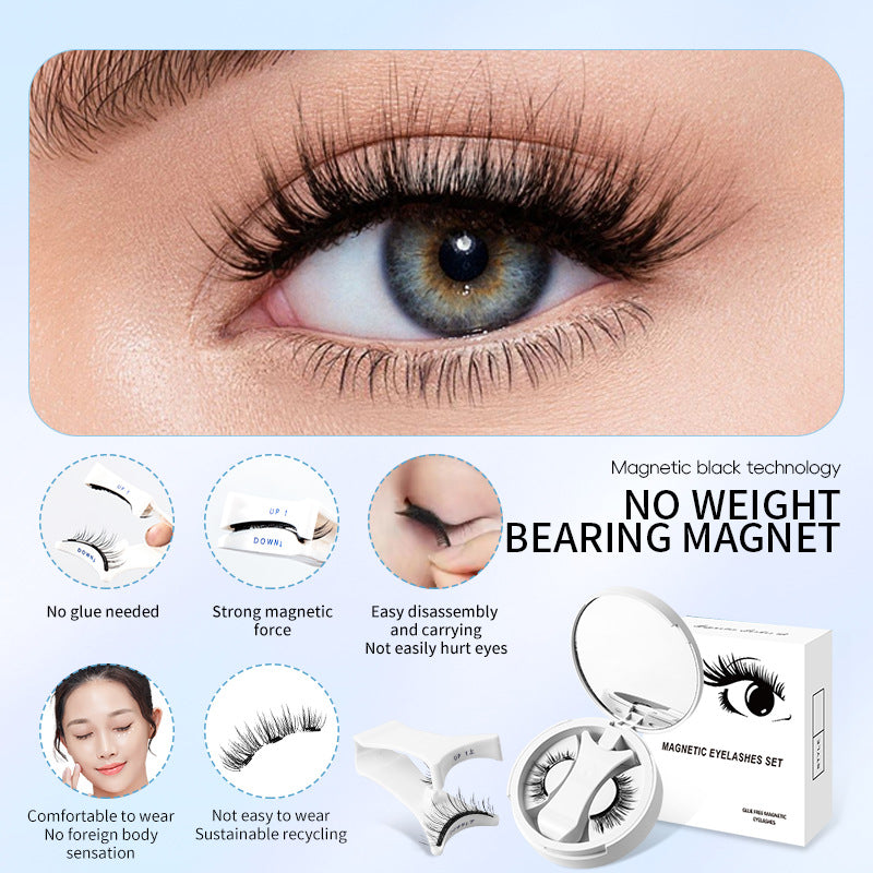 Magnetic False Eyelashes Set – Glue-Free, Natural & Reusable