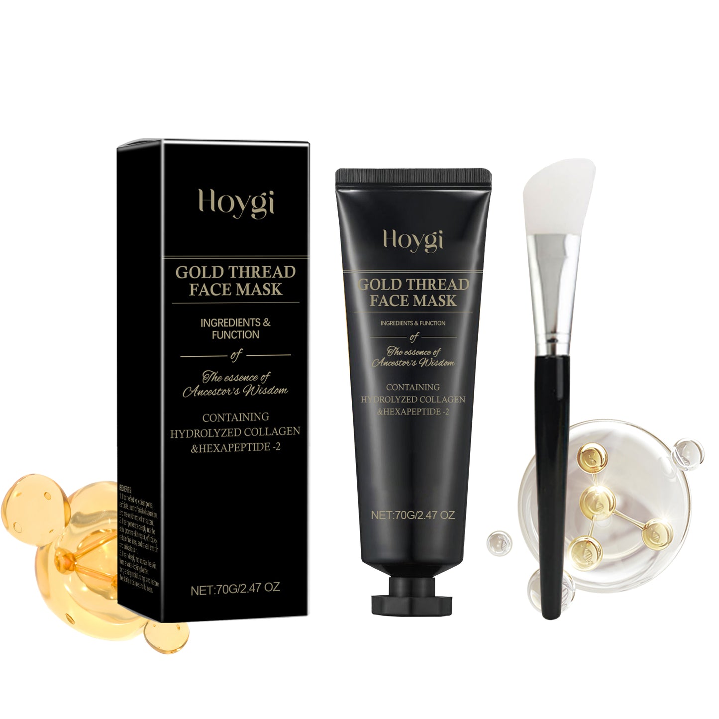 24k Gold Peel Mask Facial Treatment Moisturizing, Hydrating And Cleansing Pores With Facial Mask