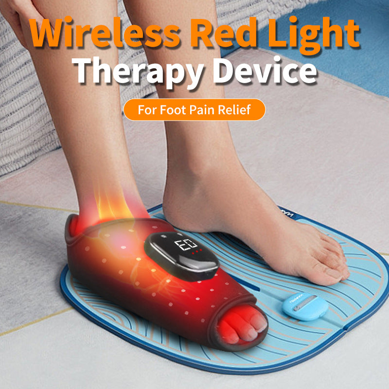 Wireless charging red light therapy shoes