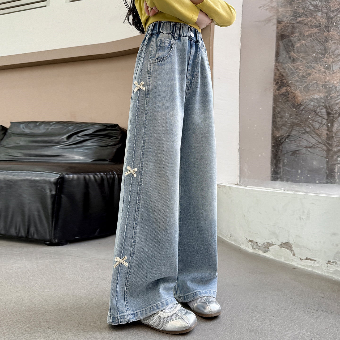 Girls' Denim Pants Leg Pants for Kids