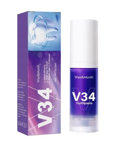 V34 Teeth Whitening Mousse – Whiten, Freshen & Protect Daily