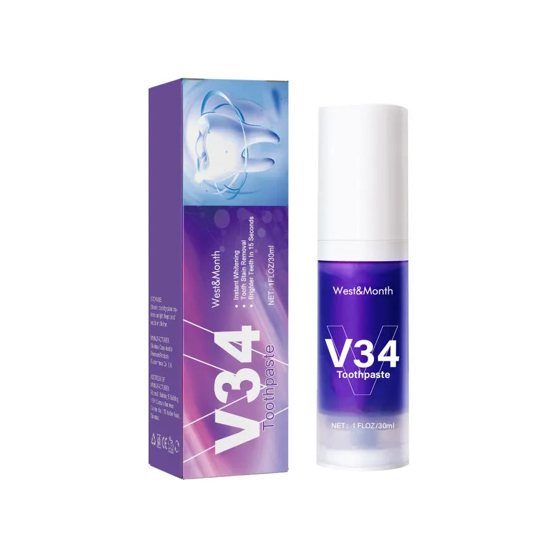 V34 Teeth Whitening Mousse – Whiten, Freshen & Protect Daily