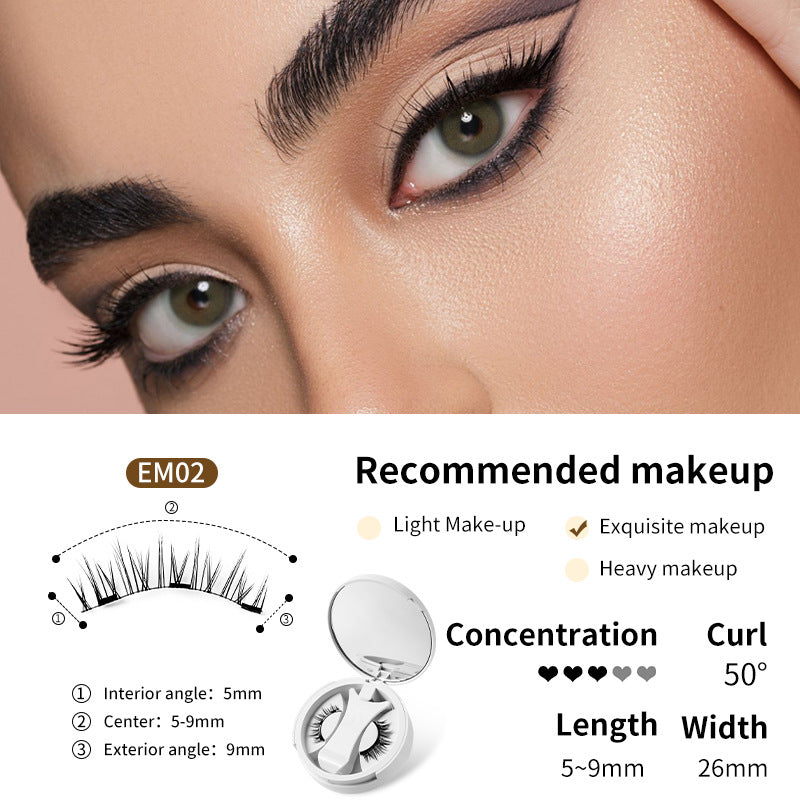 Magnetic False Eyelashes Set – Glue-Free, Natural & Reusable